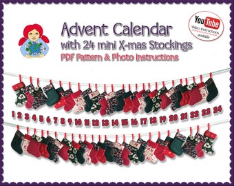 Patroon minikous adventskalender | DIY-zelfstudie (pdf-download)