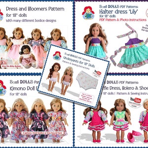 Doll Clothes Bundle PDF Patterns for 18" Dolls | InSTAnT DOWNLOAD