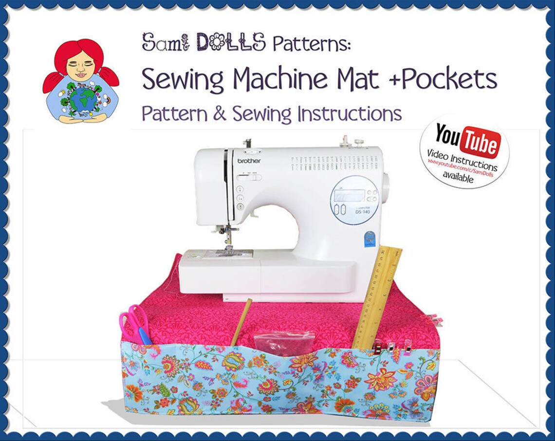 Sewing Machine Mat Pad Organizer Pattern DIY Tutorial PDF Etsy UK