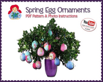 Lente- of paaseierenornamenten DIY-zelfstudie pdf (digitaal item)
