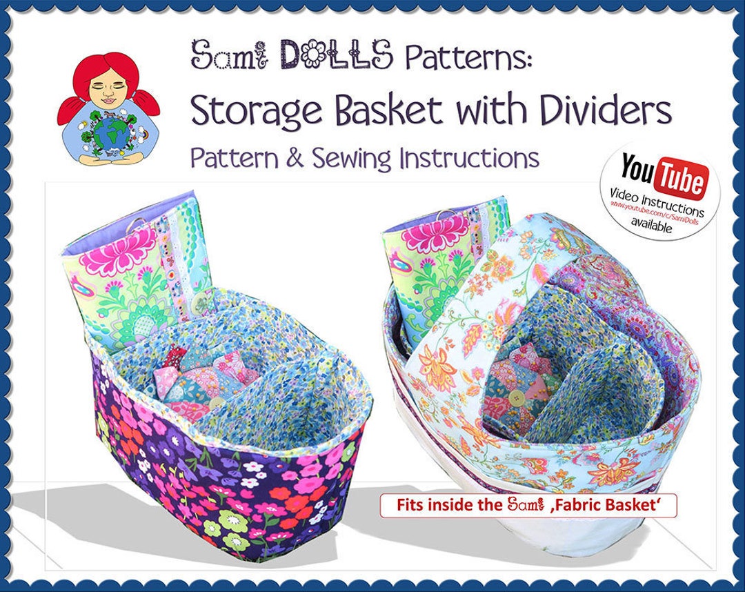 DIY  Storage Basket with Dividers + FREE PATTERN!!! • Sami Doll Tutorials  