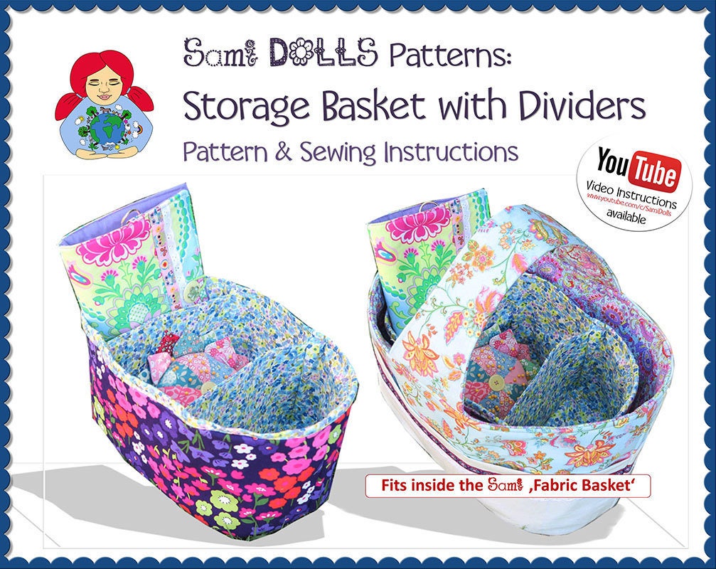Storage Basket With Dividers Pattern DIY Tutorial PDF (Download Now) 