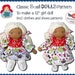 12" Classic Sami Doll Pattern incl. clothes and shoe pattern PDF INSTANT DOWNLOAD