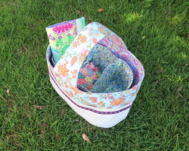 Storage Basket With Dividers Pattern DIY Tutorial PDF - Etsy