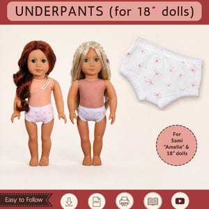 Doll Underpants Sewing Pattern PDF | 18 Inch Dolls | Fits AG, OG, Götz | Beginner Friendly | Instant Download