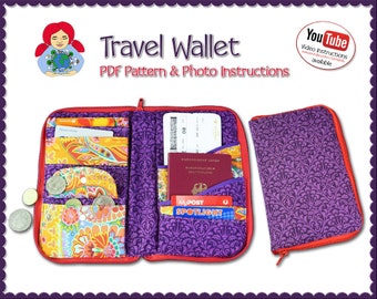 Zip Around Travel Wallet Travel Organizer • DIY Tutorial PDF | by Sami Dolls