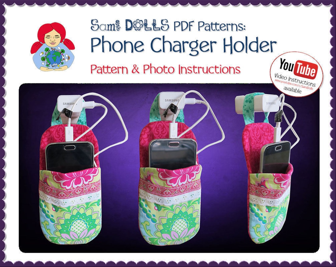 Cell Phone Charger Holder Pattern DIY Tutorial PDF Etsy