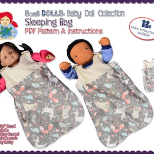 Sleeping bag/Sleeping sack for 15&quot; (baby) dolls | Sami Baby Doll Collection #7 | InSTAnT PDF DOWNLOAD
