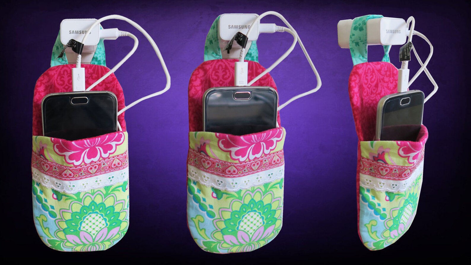 Cell Phone Charger Holder Pattern DIY Tutorial PDF Etsy