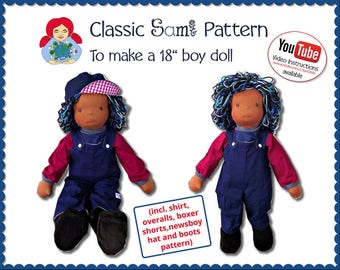 18 inch Klassiek Sami Boy Doll Waldorf Doll-patroon | PDF-DOWNLOAD