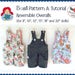 INSTANT DOWNLOAD Reversible Overalls PDF pattern 8, 10, 12, 15, 18 and 20 Inch Dolls