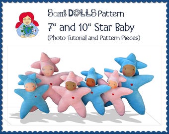 Sami Star-babypop (7 en 10 inch) PDF-patroon en instructies INSTANT DOWNLOAD
