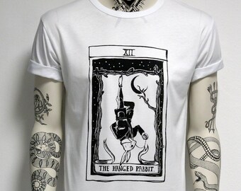 The Hanged Rabbit, unisex t-shirt, tarot, rabbit, hanged man