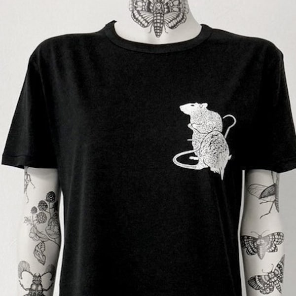 Ratte t-shirt unisex T-Shirt Haustier schwarze Ratte Druck