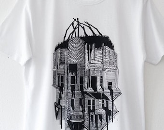 Haunted House t shirt unisex T-Shirt Geisterzeit Print Hexenhaus