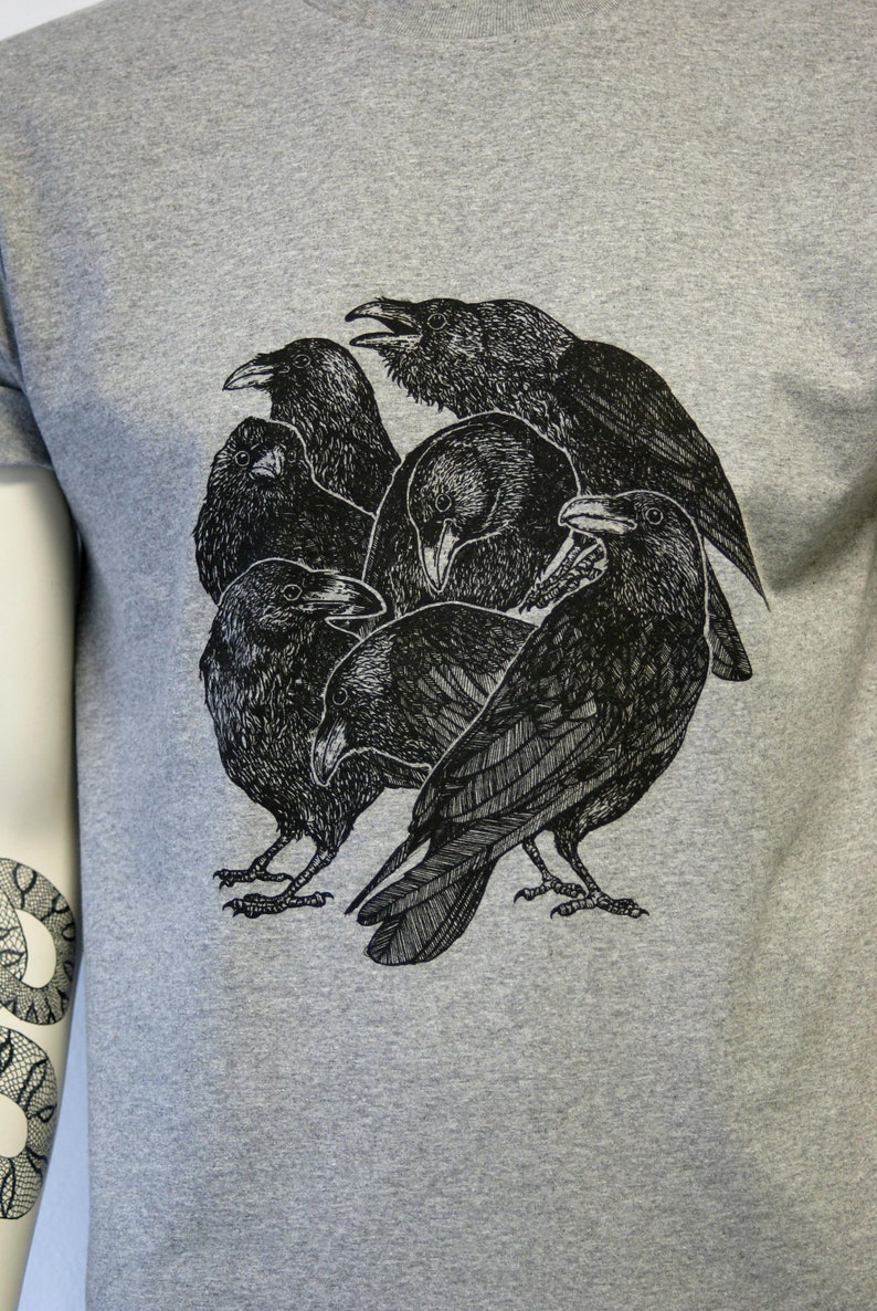 Krähe Shirt Vogel T Shirt Vogelliebhaber T-Shirt Animallover Vogel T-Shirt Vogel Liebhaber Geschenk Bild 3