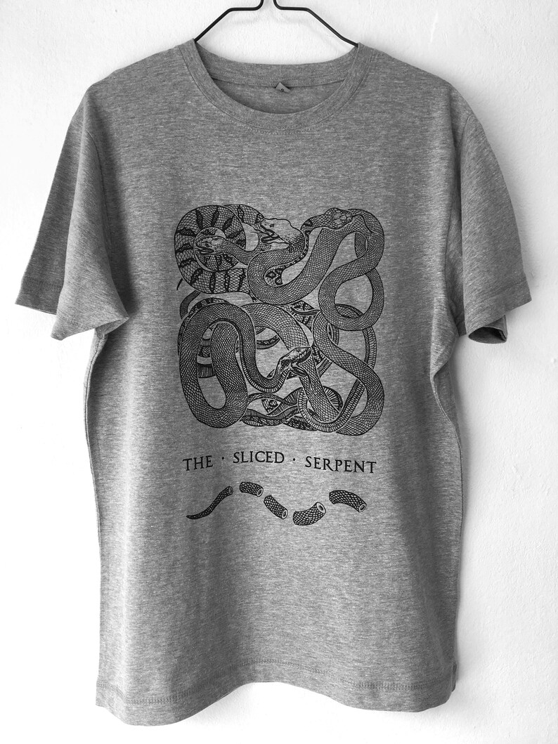 Snake T Shirt Serpent t-shirt hand printed, snake, snake image 6