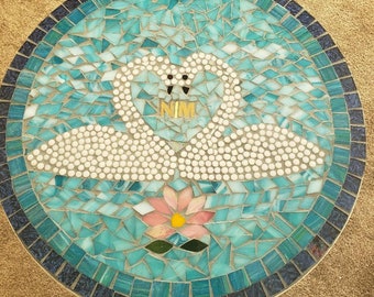 Mosaic Swan Table-Made to Order