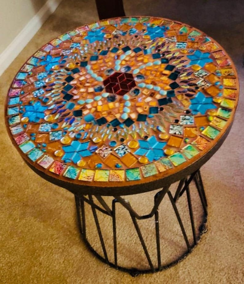 Mosaic Accent Table Custom Made Etsy