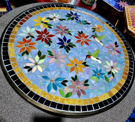 Mosaic Hummingbird Table
