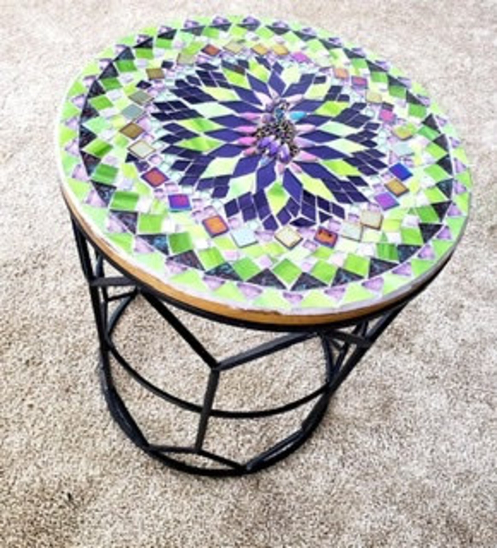 Mosaic Accent Table Made to Order Etsy