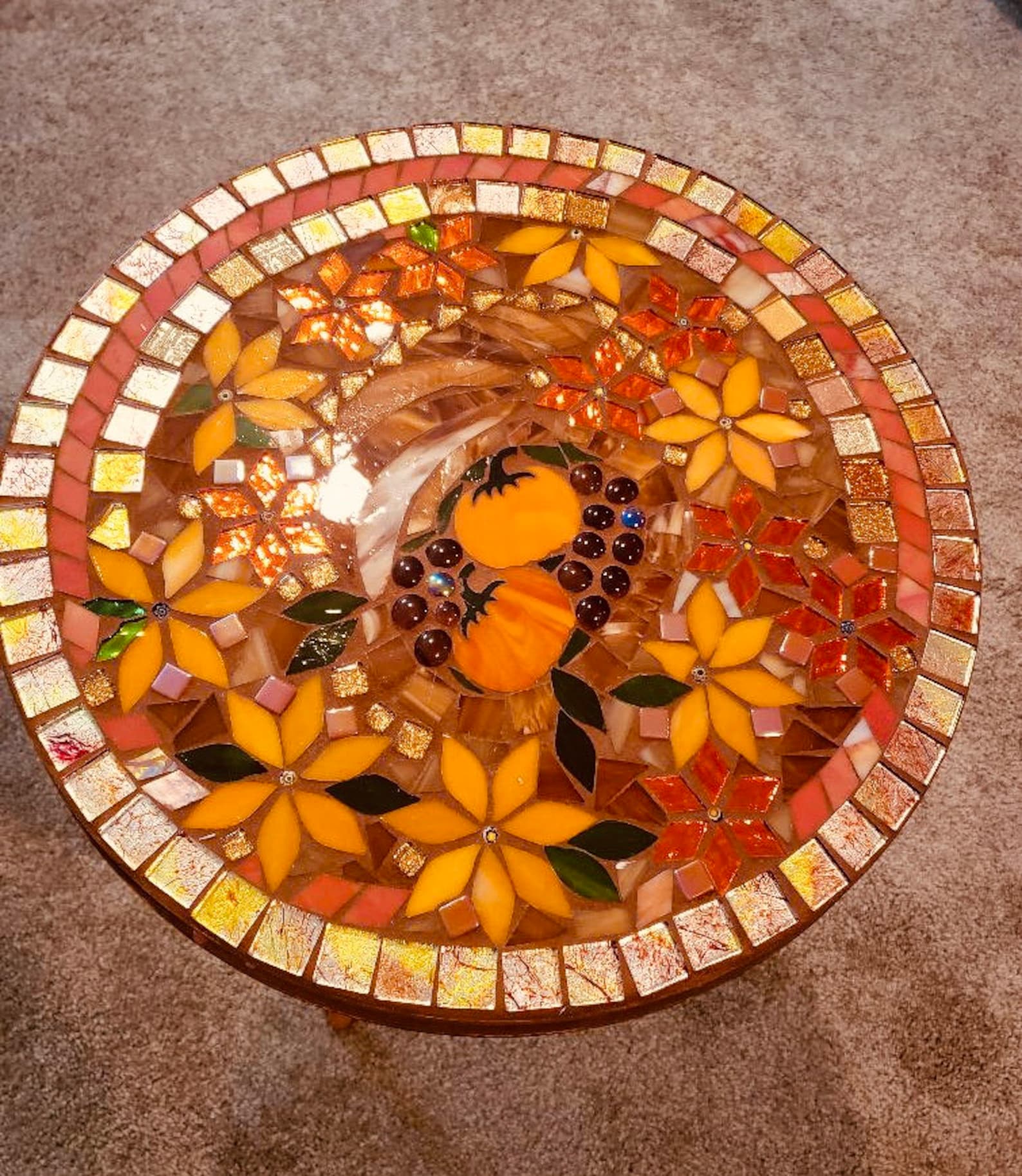 Mosaic Lazy Susan Etsy