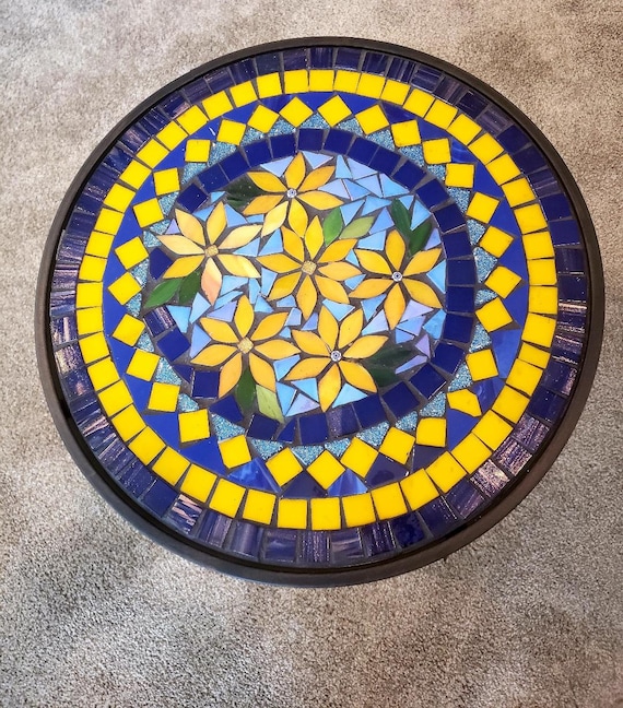 Mosaic Sunflower Table- Made to Order-