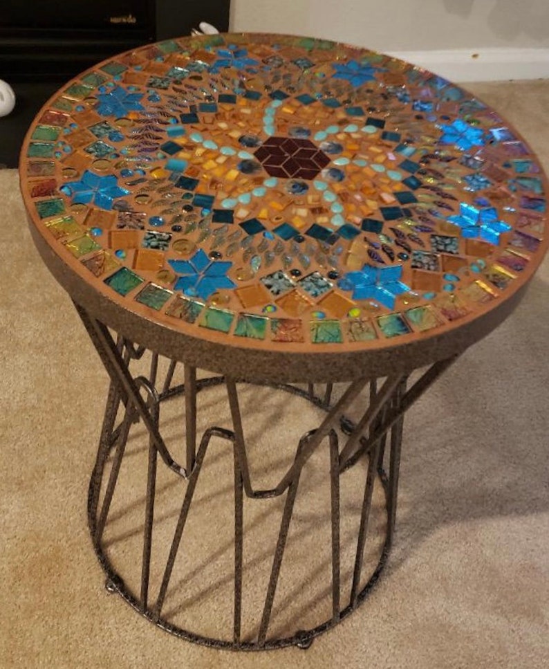 Mosaic Accent Table Custom Made Etsy