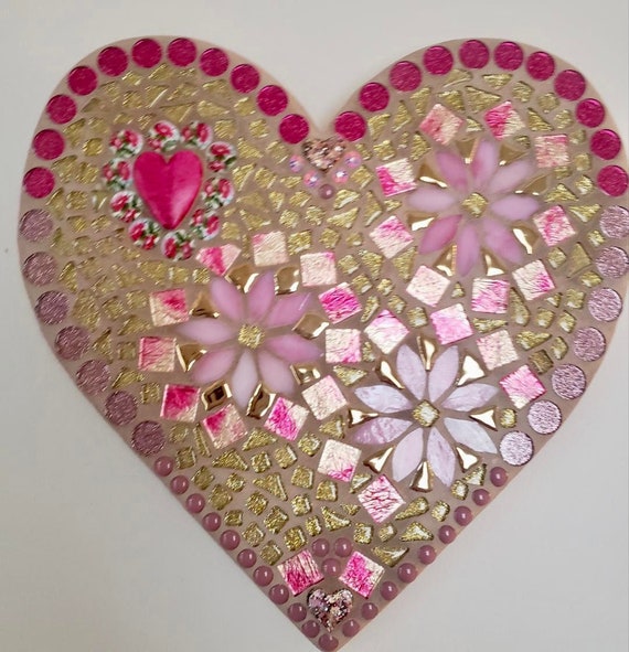 Mosaic Valentine Heart-custom made- You pick the Design
