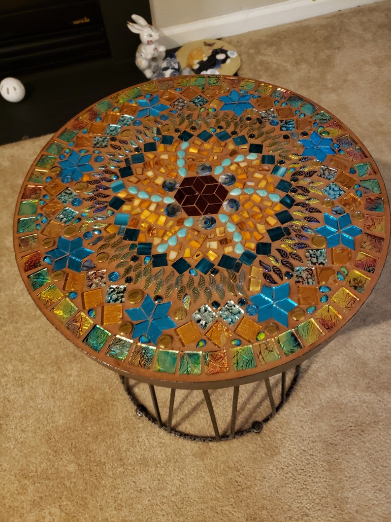 Mosaic Accent Table Custom Made Etsy