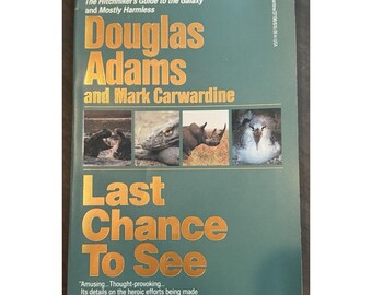 Última oportunidad para ver el libro de bolsillo sobre conservación de la vida silvestre de Douglas Adams