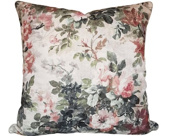 Funda de almohada con estampado floral Rubelli, diseño primaveral Violetta - Hecha a mano en Italia