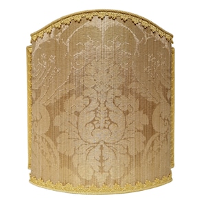 Venetian Lamp Shade Gold Silk Damask Rubelli Fabric Ruzante Pattern Half Lampshade - Handmade in Italy