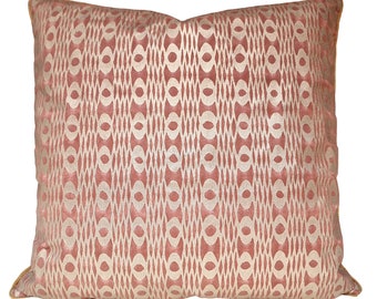 Fortuny Fabric Pillow Case Unita Pattern in Spice & Gold Texture - Made in Italy