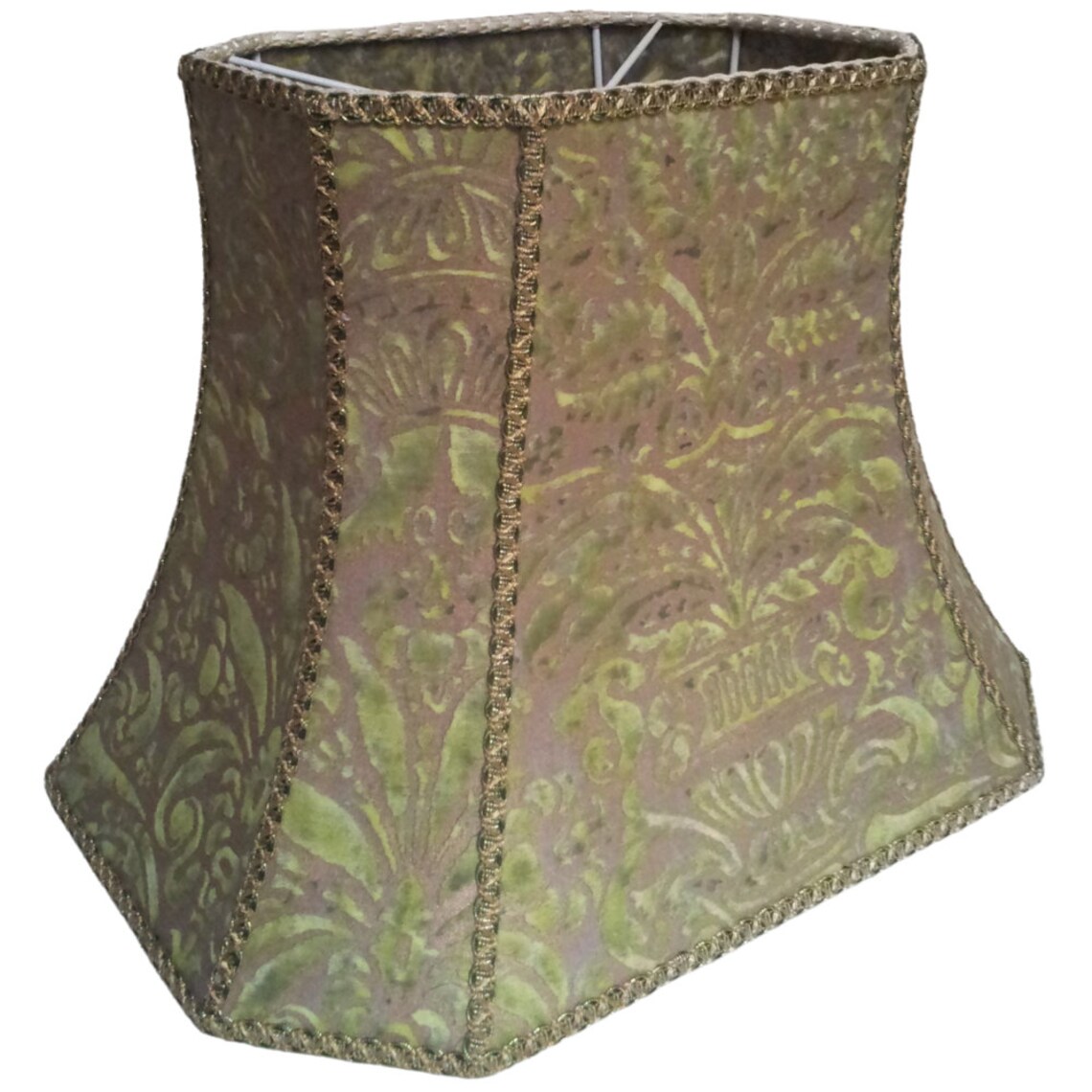 Rectangle Cut Corner Lamp Shade in Fortuny Fabric Seafoam Etsy