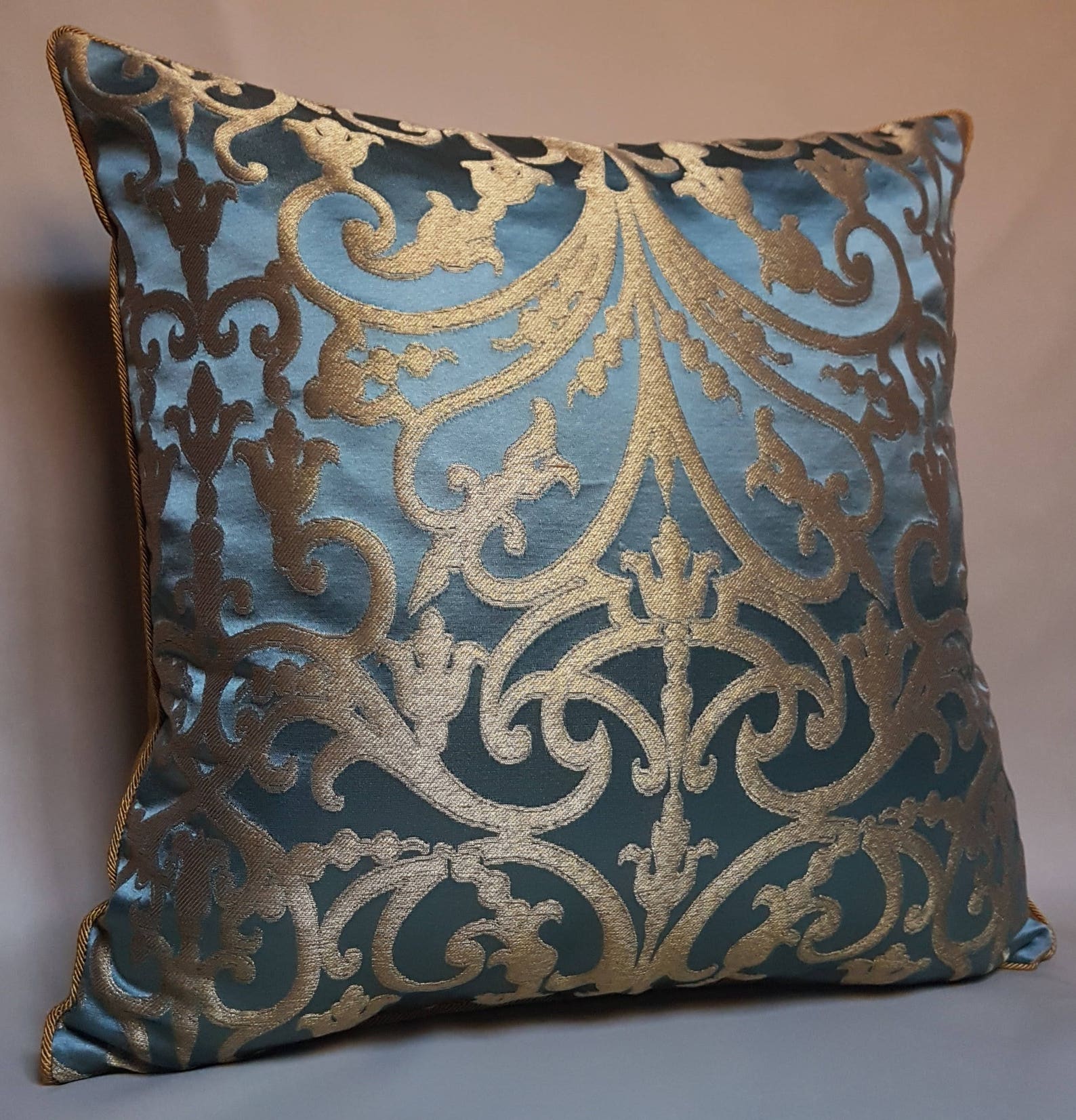 Blue Gold 087 Silk Jacquard main image 1