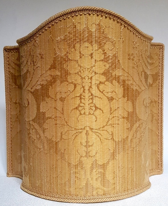 Lamp Shade Gold Silk Damask Rubelli Fabric Ruzante Etsy