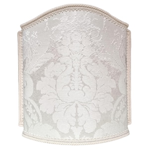 Venetian Lamp Shade Ivory Silk Damask Rubelli Fabric Ruzante Pattern - Handmade in Italy