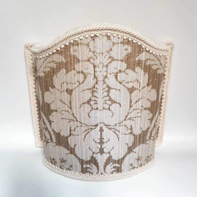 Lamp Shade Mother of Pearl Silk Damask Rubelli Fabric Etsy