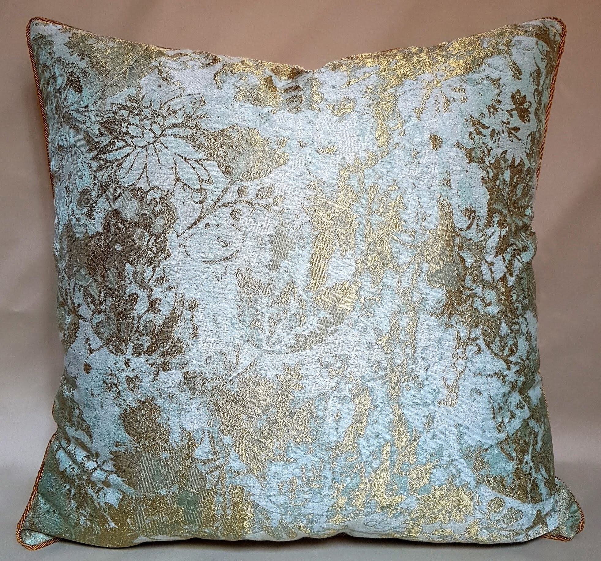 Throw Pillow Cushion Cover Rubelli Jacquard Fabric Jade Green Etsy
