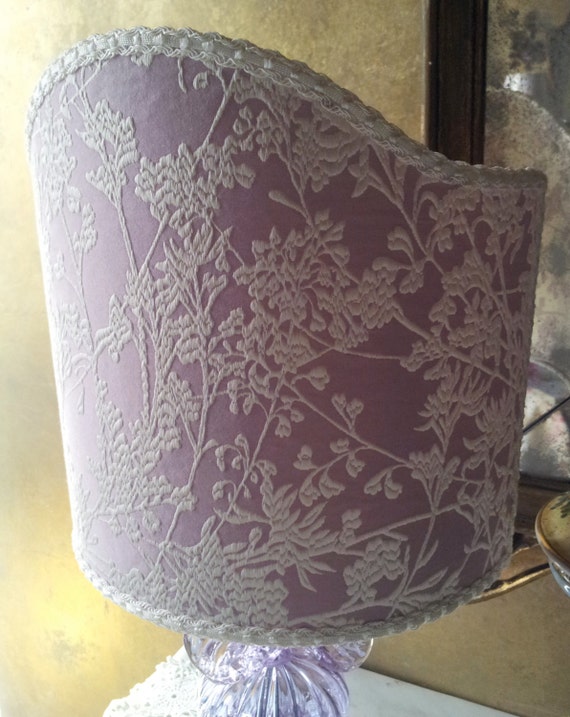 Lighting Shield Shade Lilac Hazy Moon Jacquard Rubelli Fabric Lampshade