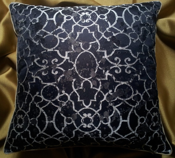 Throw Pillow Cushion Cover Silk Lampas Decorative Pillow Cover Five pointed