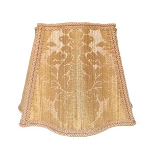 Fancy Square Lampshade Rubelli Fabric Silk Damask Gold Ruzante Pattern - Handmade in Italy