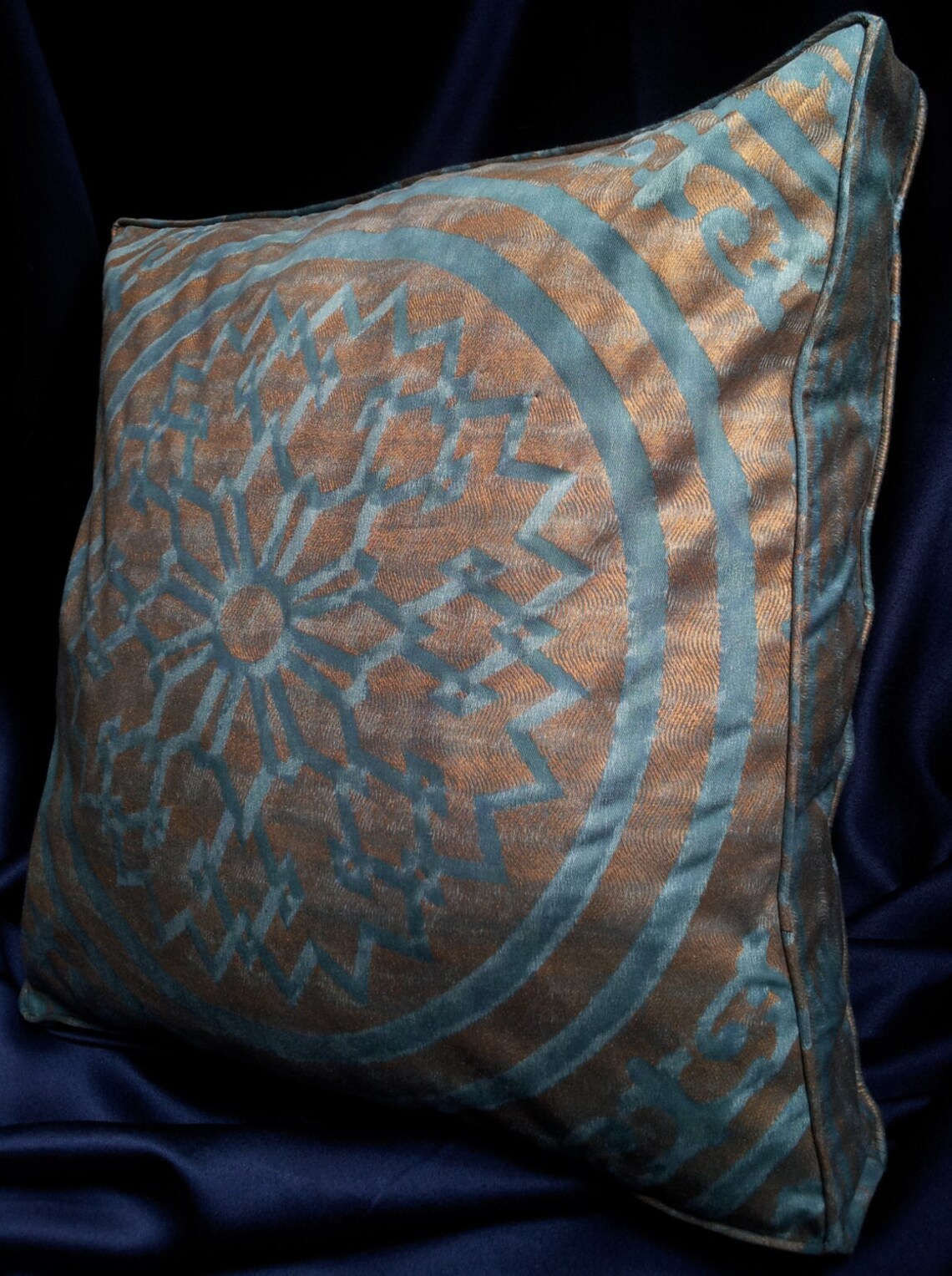 Box Edge Throw Pillow Cushion Cover Fortuny Fabric Antique Etsy