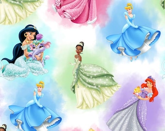 Disney Princess Explore New Worlds Panel Fabric, Sold by the Panel