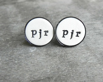 Custom Cuff Links, Personalized Wedding, Monogrammed Lower Case Cuff Links, More Letters, Father of the Bride Gift Groom Best Man Groomsmen