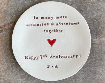 Love letter Plate, Personal Message Anniversary Gift, Custom Love Plate, 25, 35th Anniversary Gift, Heart Ceramic Ring Dish, 9th Anniversary