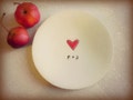 Personalized Love Ceramic Ring Dish Custom Plate Heart Pottery Bridal Plate Red Jewelry Dish product logo