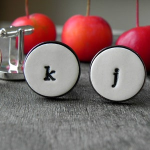 Personalized Cuff Links, Wedding Monogrammed Lower Case Cuff Links, Father of the Bride Gift Groom Best Man Groomsmen Custom Cuff Links
