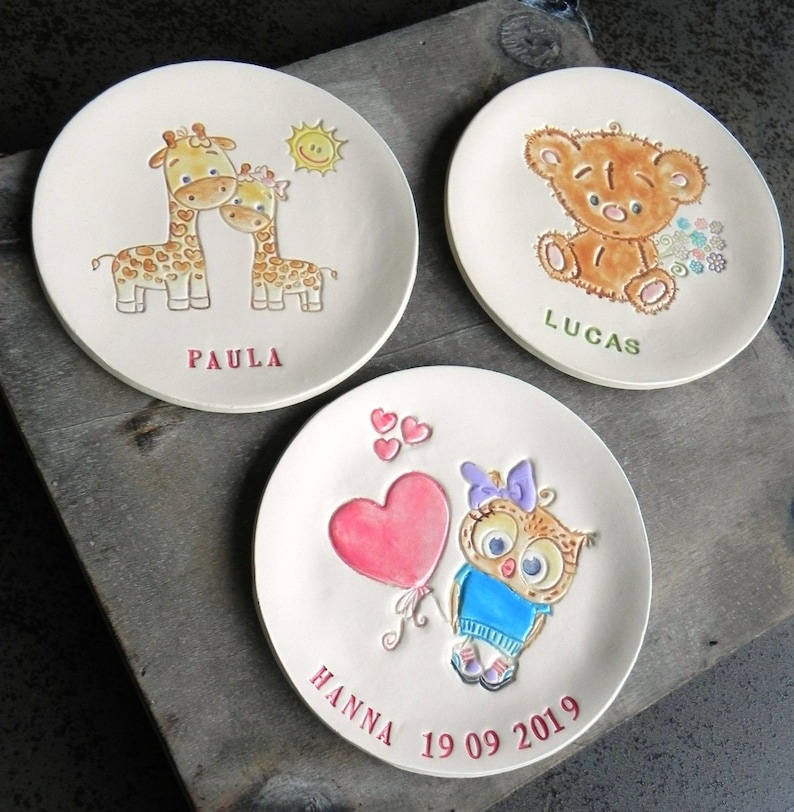 Personalized Baby Ceramic Plate Baby Birth Keepsake Little Etsy
